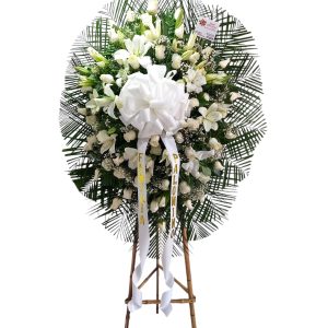 Corona Fúnebre Lirios y Rosas
