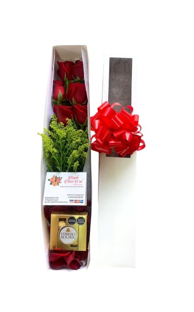 Caja Rosas y Chocolates Cali