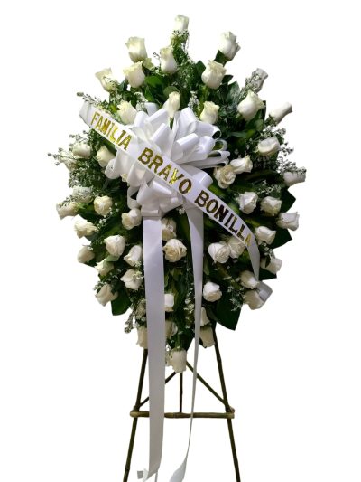 Corona Rosas Blancas Cali