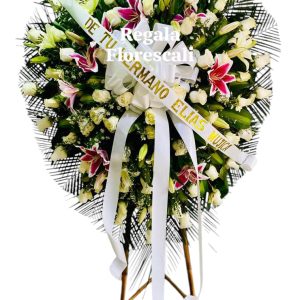 Corona Fúnebre Rosas y Lirios