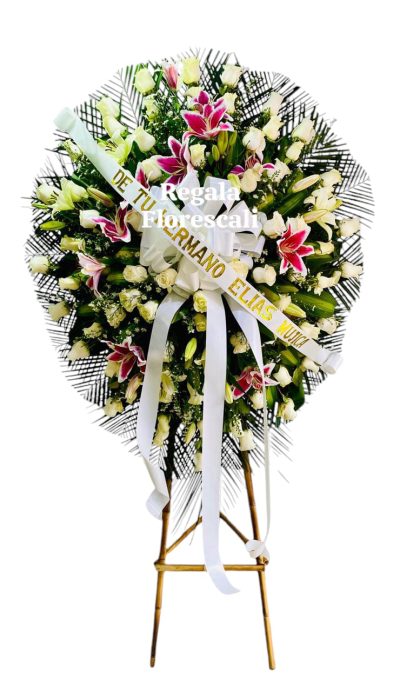 Corona Fúnebre Rosas y Lirios